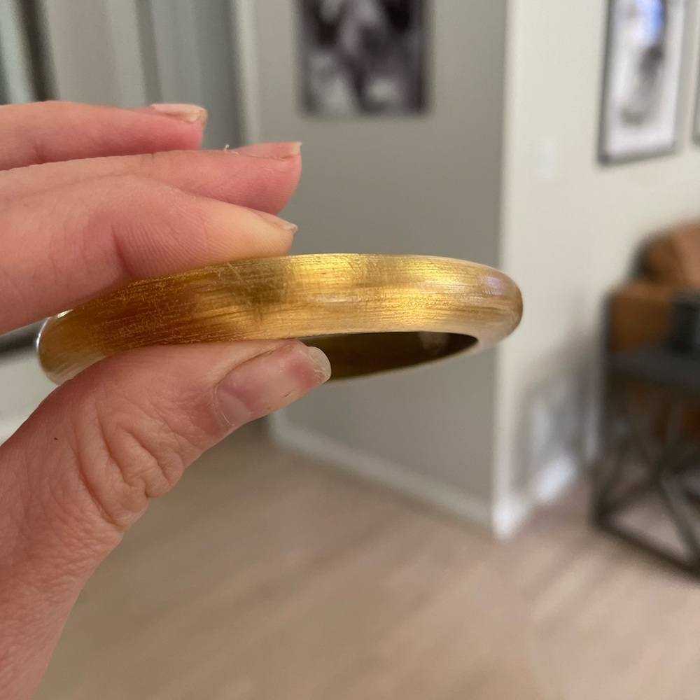 Gold Alexis Bittar Lucite Bangle